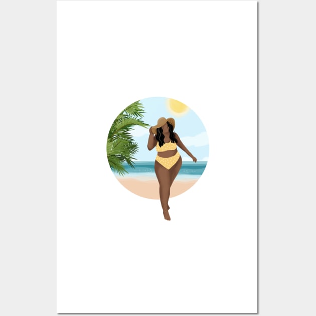 Beach Girl 12, Summertime illustration Wall Art by gusstvaraonica